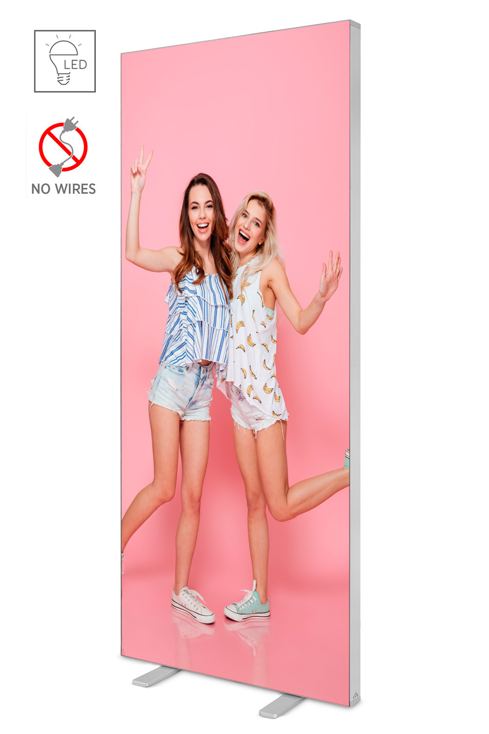 LED POP-UP Display  ALU Leuchtrahmen beidseitig 